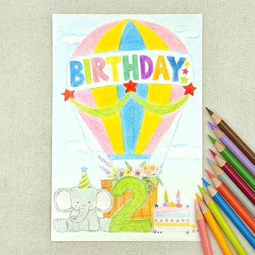 2nd Elephant Birthday Card Makes a 2 Year Old Birthday Extra Special