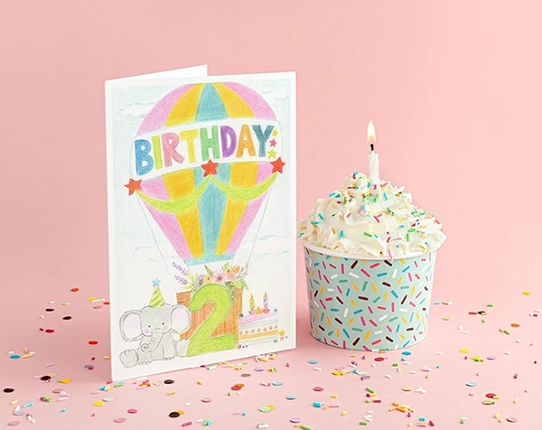 2nd Elephant Birthday Card Makes a 2 Year Old Birthday Extra Special