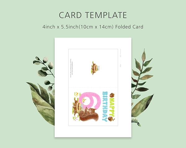 Adorable Squirrel 6th Birthday Card Ideas, Blissful 6 Year Old Greeting Card