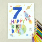 Brilliant Rocket 7th Birthday Card Ideas for 7 Year Old Son & Daughter